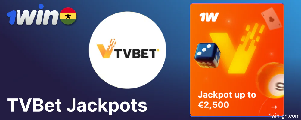 1win TVBet Jackpots bonus available for players from Ghana