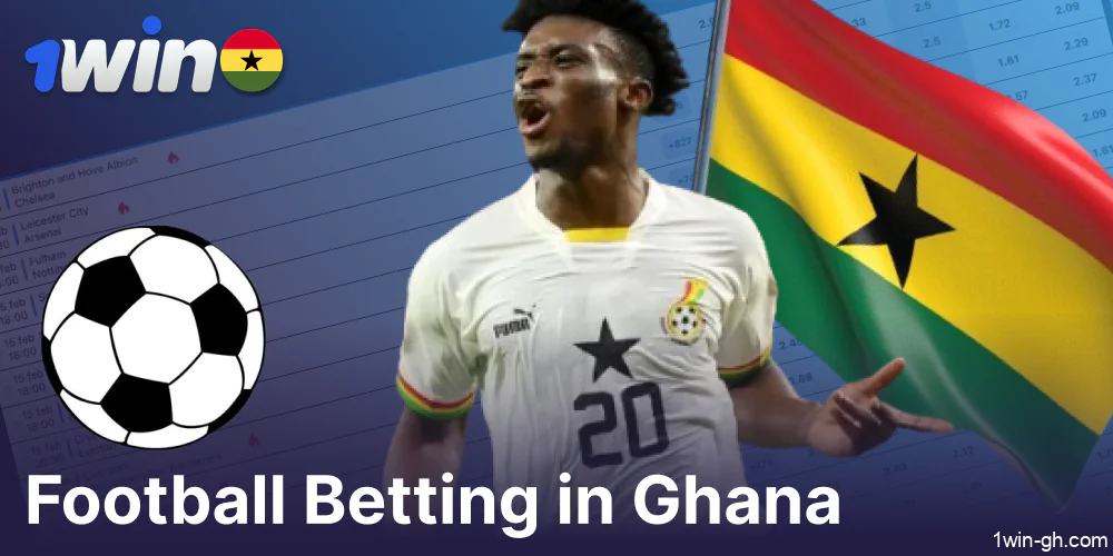 Football betting options available on 1win Ghana