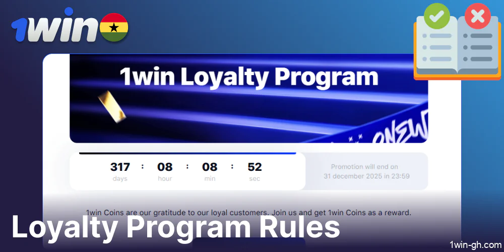 The rules of 1win loyalty program in Ghana